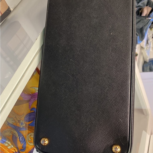 Prada Black Saffiano Leather Medium Double Zip Tote - Picture 6 of 9